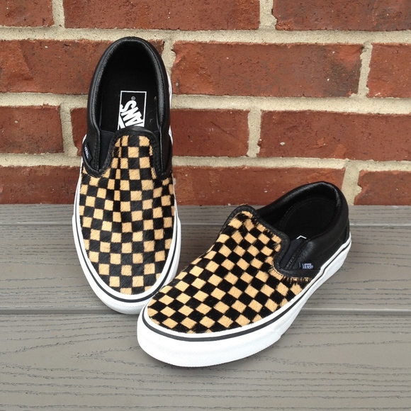 Vans Shoes - New Vans Calf Hair Leather Slip-Ons